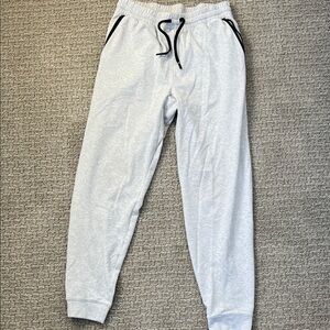 On Running Light Gray Joggers with Black Details